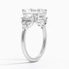 Sabrina Three Stone Radiant Lab Grown Diamond Engagement Ring
