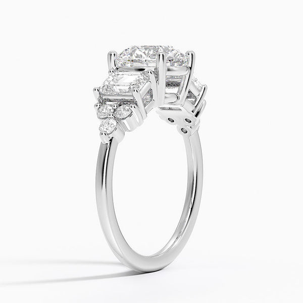 Sabrina Three Stone Round Lab Grown Diamond Engagement Ring