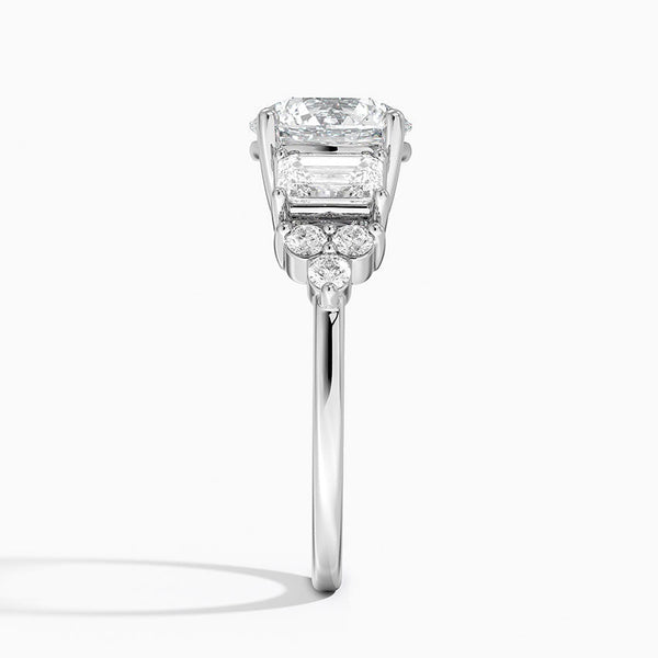 Sabrina Three Stone Round Lab Grown Diamond Engagement Ring