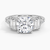 Sabrina Three Stone Cushion Lab Grown Diamond Engagement Ring