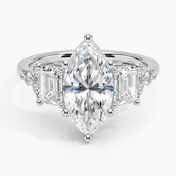 Sabrina Three Stone Marquise Lab Grown Diamond Engagement Ring