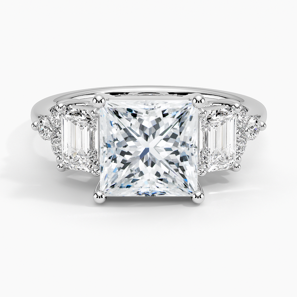 Sabrina Three Stone Princess Lab Grown Diamond Engagement Ring