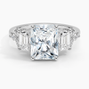 Sabrina Three Stone Radiant Lab Grown Diamond Engagement Ring