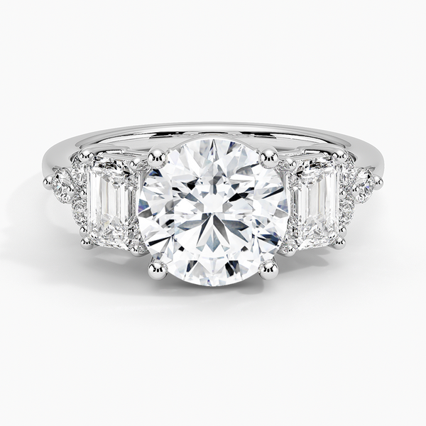 Sabrina Three Stone Round Lab Grown Diamond Engagement Ring