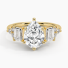 Sabrina Three Stone Pear Lab Grown Diamond Engagement Ring
