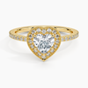 Vintage Waverly Halo Heart Lab Grown Diamond Engagement Ring