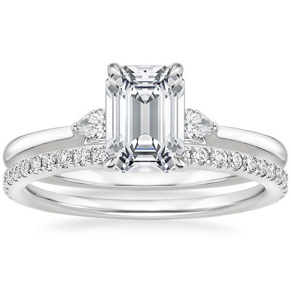 Jessica Emerald Diamond Ring with Diamond Ring