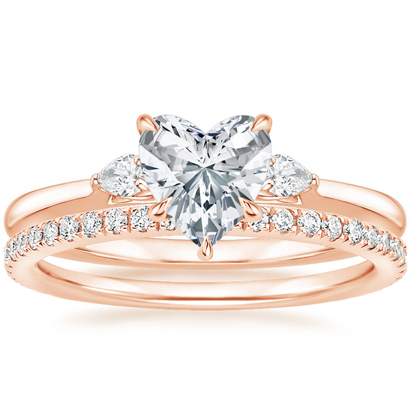 Jessica Heart Diamond Ring with Diamond Ring