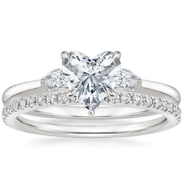 Jessica Heart Diamond Ring with Diamond Ring
