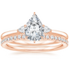 Jessica Pear Diamond Ring with Diamond Ring