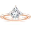 Jessica Pear Diamond Ring with Diamond Ring
