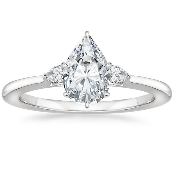 Jessica Pear Diamond Ring with Diamond Ring