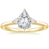 Jessica Pear Diamond Ring with Diamond Ring
