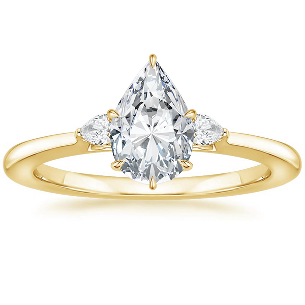 Jessica Pear Diamond Ring with Diamond Ring