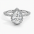 Sunflower Halo Pavé Pear Lab Diamond Engagement Ring