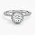 Sunflower Halo Pavé Round Lab Diamond Engagement Ring