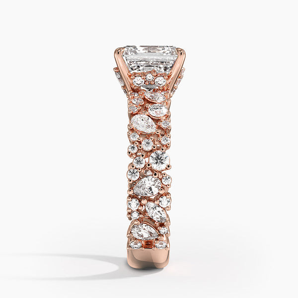 Galaxy Asscher Lab Grown Diamond Engagement Ring