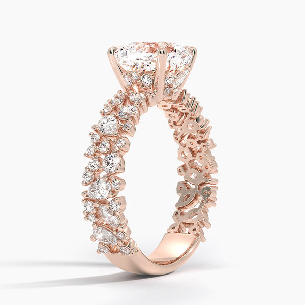 Galaxy Cushion Lab Grown Diamond Engagement Ring