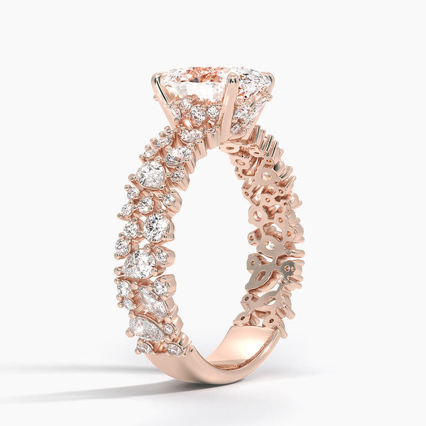 Galaxy Oval Lab Grown Diamond Engagement Ring