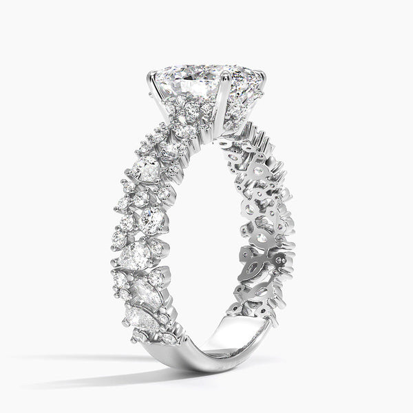 Galaxy Oval Lab Grown Diamond Engagement Ring