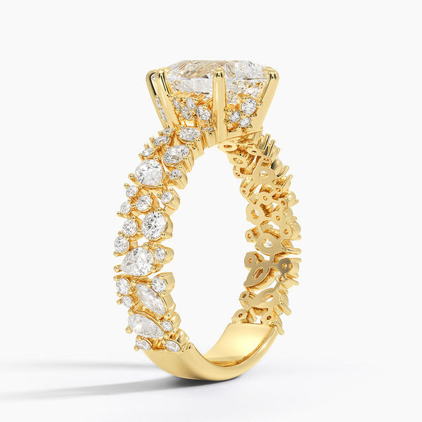 Galaxy Pear Lab Grown Diamond Engagement Ring