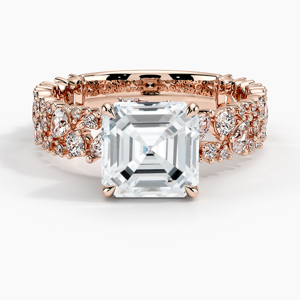 Galaxy Asscher Lab Grown Diamond Engagement Ring