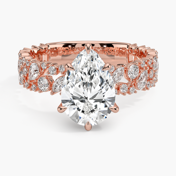 Galaxy Pear Lab Grown Diamond Engagement Ring