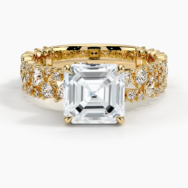 Galaxy Asscher Lab Grown Diamond Engagement Ring
