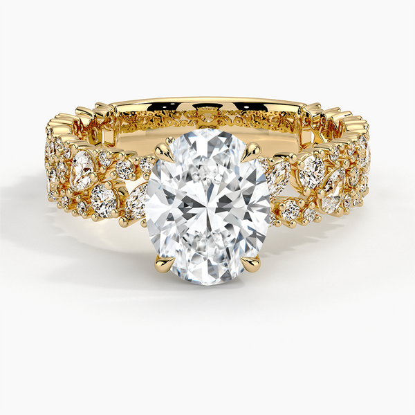 Galaxy Oval Lab Grown Diamond Engagement Ring