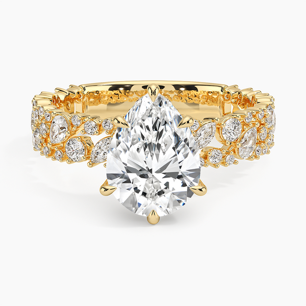 Galaxy Pear Lab Grown Diamond Engagement Ring