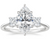 Triplets Marquise Lab Grown Diamond Engagement Ring