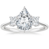 Triplets Pear Lab Grown Diamond Engagement Ring