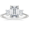 Triplets Emerald Lab Grown Diamond Engagement Ring