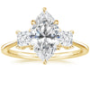 Triplets Marquise Lab Grown Diamond Engagement Ring
