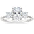 Triplets Oval Lab Grown Diamond Engagement Ring