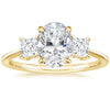 Triplets Oval Lab Grown Diamond Engagement Ring
