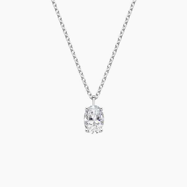 Oval Solitaire Lab Diamond Pendant
