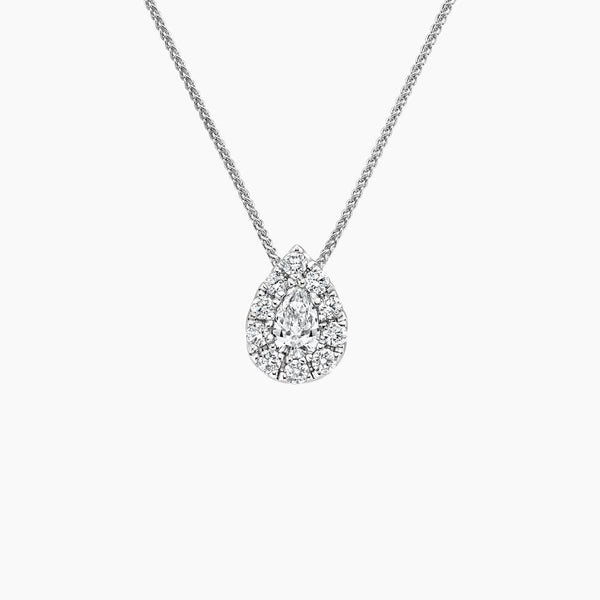 Pear Halo Lab Grown Diamond Pendant