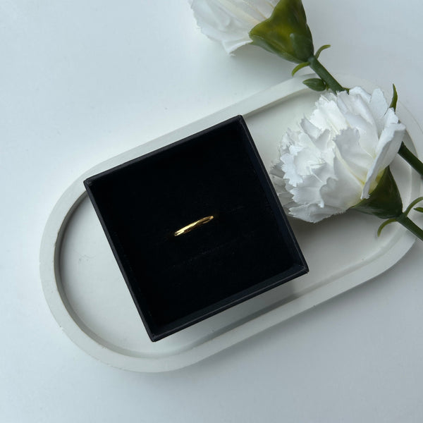 PLAIN SOLID RING - 18K GOLD PLATED