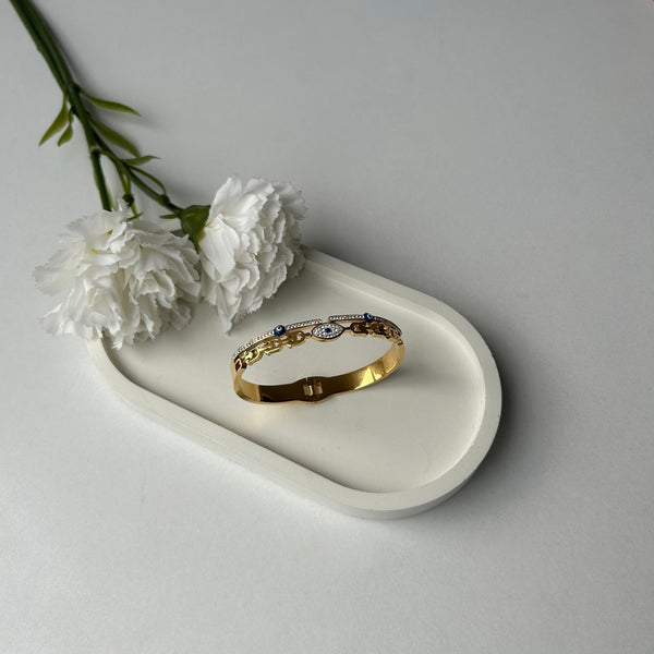 EVIL EYE BANGLE - 18K GOLD-PLATED