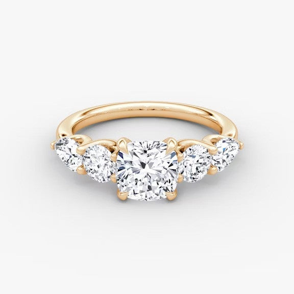 Anomaly Cushion & Pear Lab Grown Diamond Engagement Ring
