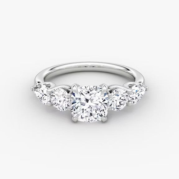 Anomaly Cushion & Pear Lab Grown Diamond Engagement Ring