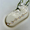 WHITE CLOVER BRACELET - 18K GOLD-PLATED