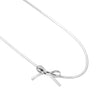 BOW NECKLACE - 18K WHITE/GOLD-PLATED