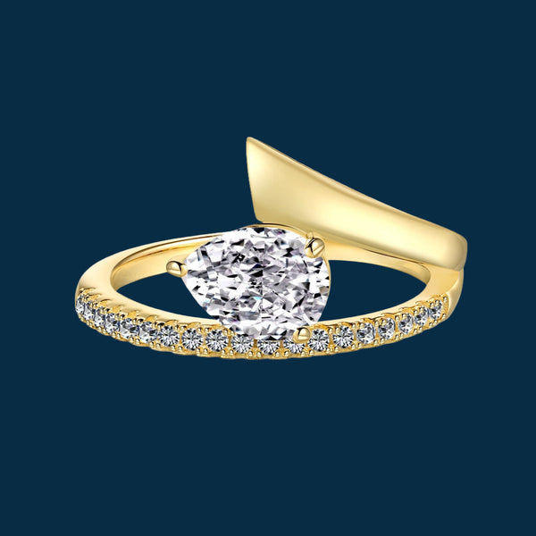 PEAR DROP RING - Fine Silver