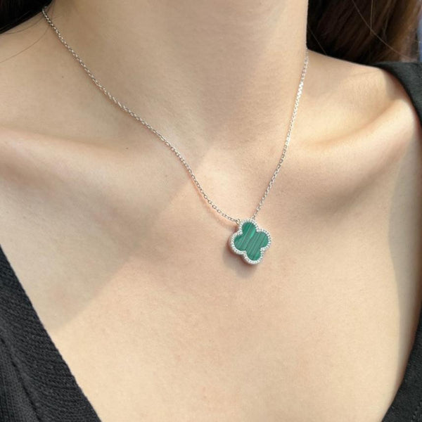VERTE CLOVER NECKLACE - Fine Silver