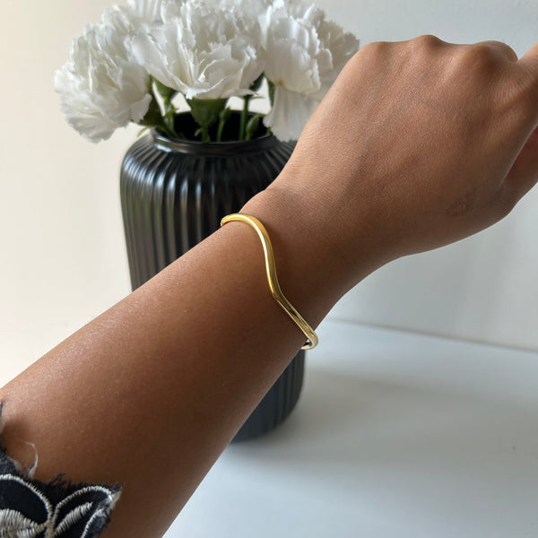 WAVE BRACELET - 18K GOLD-PLATED