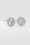 1 ct Scalloped Halo Earrings