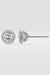 1 ct Scalloped Halo Earrings