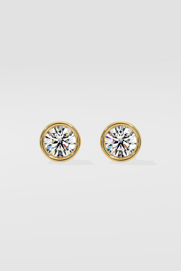 1 ct Bezel Studs